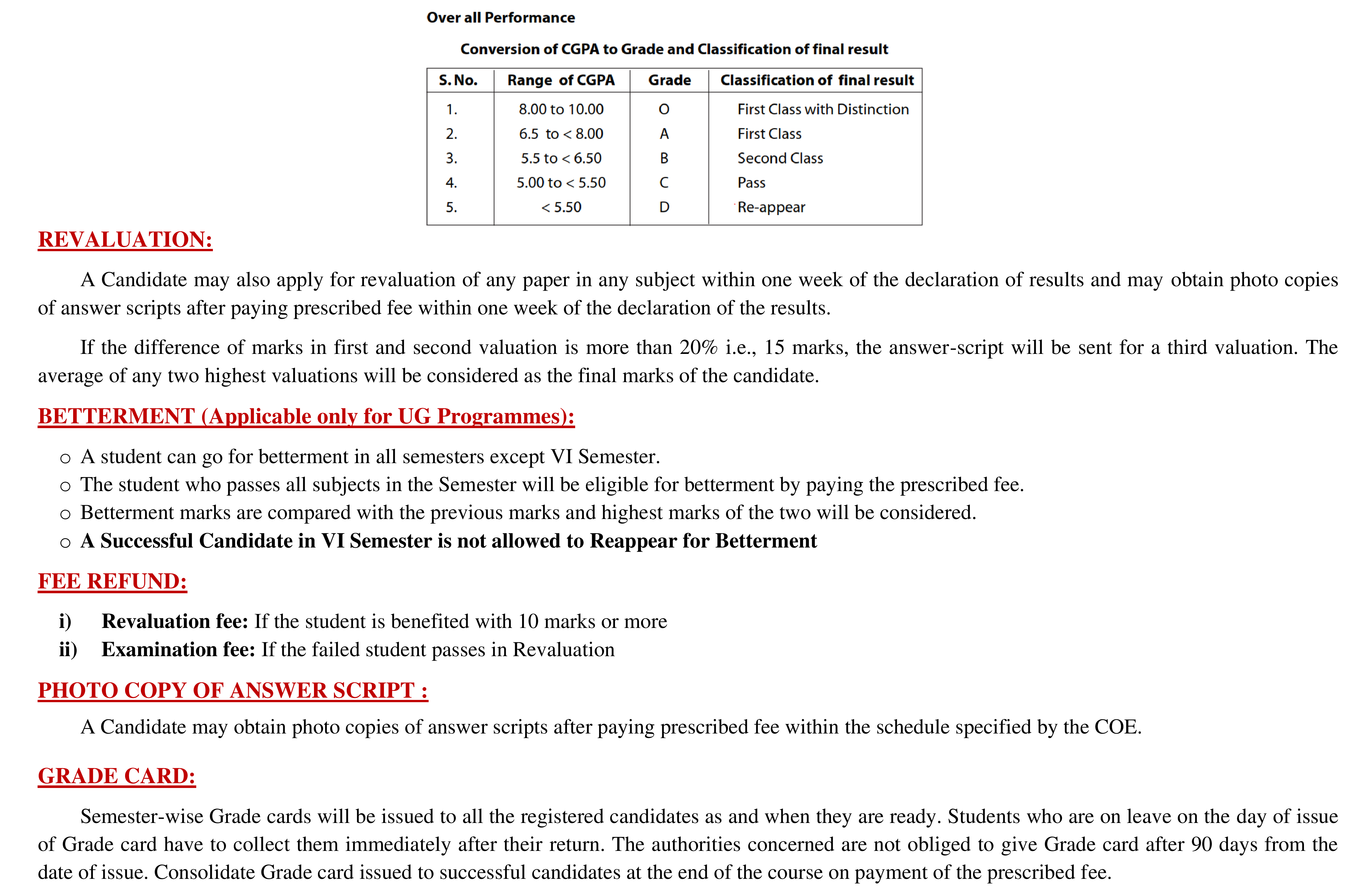 EVALUATION PROCESS